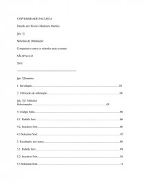 Métodos de Ordenação - APS UNIP, PDF, Estrutura de dados